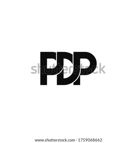 pdp letter original monogram logo design