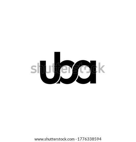 uba letter original monogram logo design