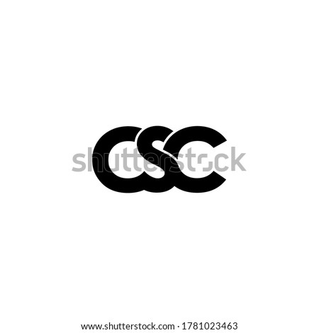 csc letter original monogram logo design