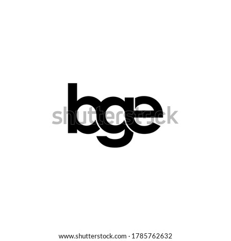 bge letter original monogram logo design