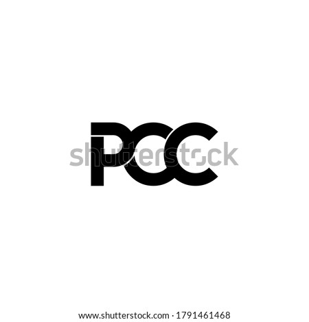 pcc letter original monogram logo design