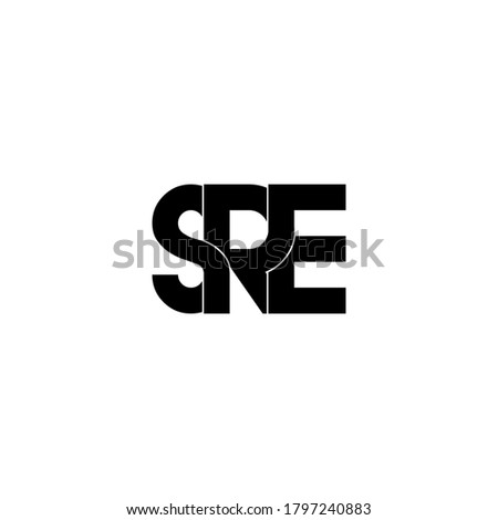 sre letter original monogram logo design