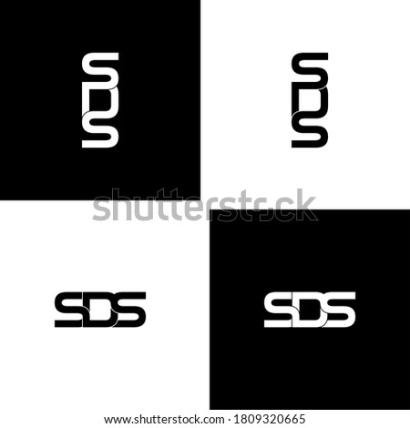 sds letter original monogram logo design