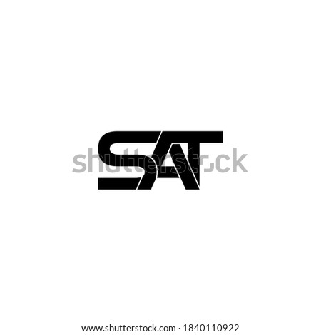 sat letter original monogram logo design