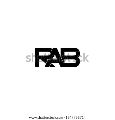 rab letter original monogram logo design