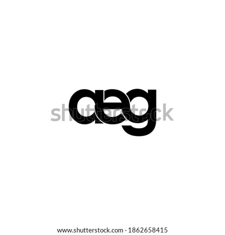 aeg letter original monogram logo design