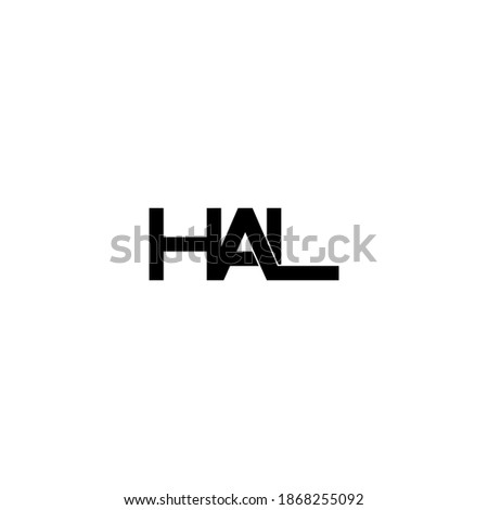 hal letter original monogram logo design
