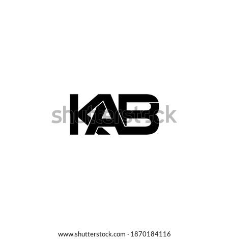 kab letter original monogram logo design