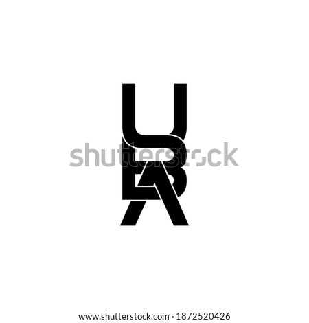 uba letter original monogram logo design