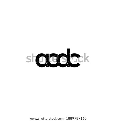 acdc letter original monogram logo design
