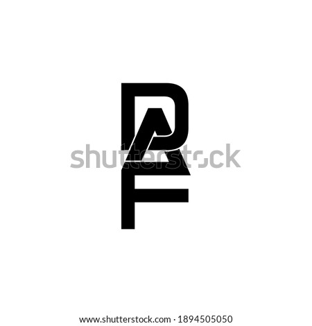 daf letter original monogram logo design