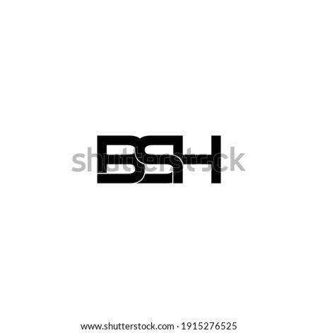 bsh letter original monogram logo design