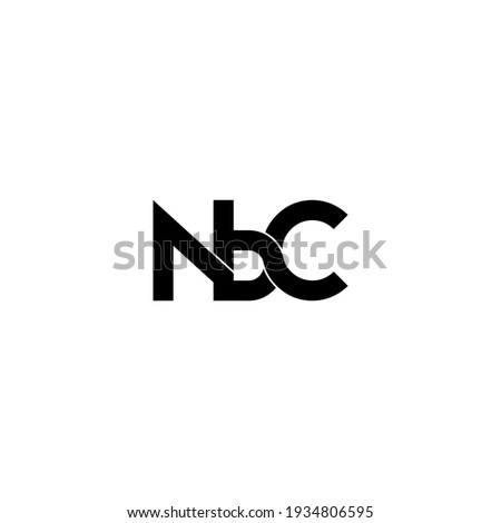 nbc letter original monogram logo design