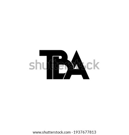 tba letter original monogram logo design