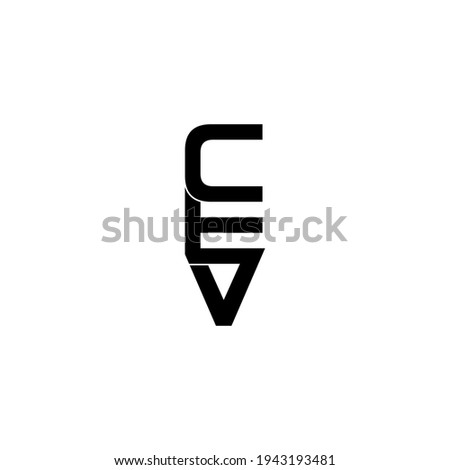 cev letter original monogram logo design