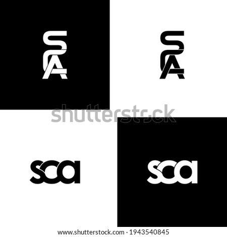 sca letter original monogram logo design
