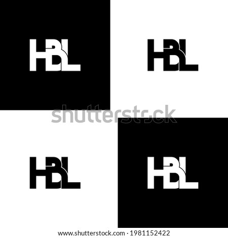 hbl letter original monogram logo design