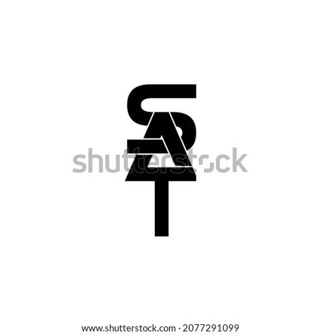 sat initial letter monogram logo design