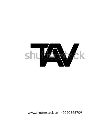 tav typography letter monogram logo design Stok fotoğraf © 