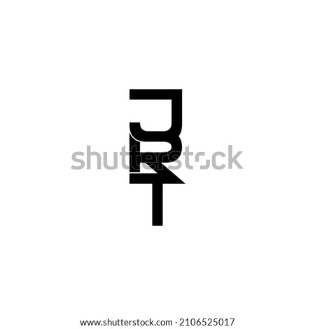 jrt typography letter monogram logo design