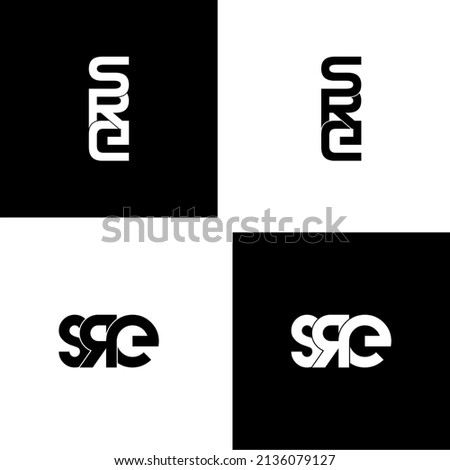 sre letter original monogram logo design set