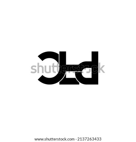 ctd initial letter monogram logo design