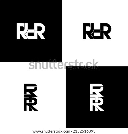 rtr letter original monogram logo design set