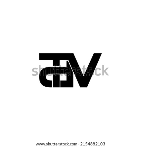 dtv initial letter monogram logo design