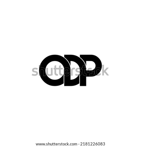 odp letter original monogram logo design