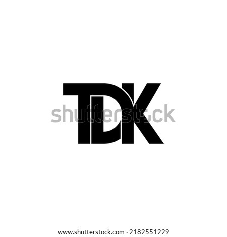 tdk typography letter monogram logo design