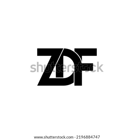 zdf letter original monogram logo design