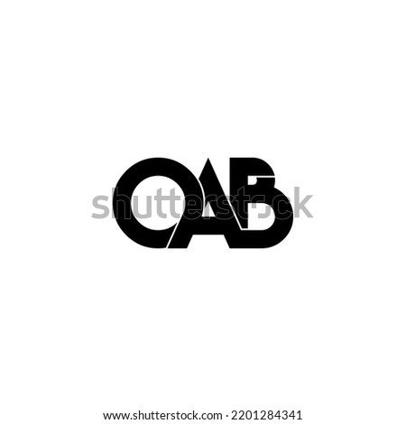 oab letter original monogram logo design