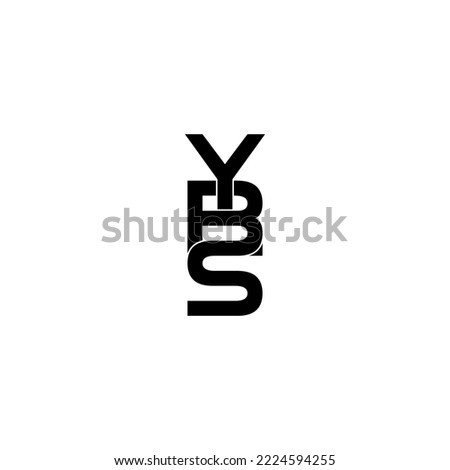 ybs lettering initial monogram logo design