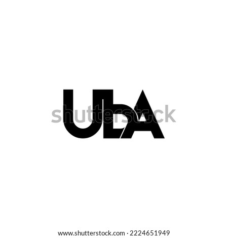 uba initial letter monogram logo design