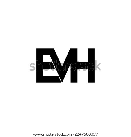 evh lettering initial monogram logo design