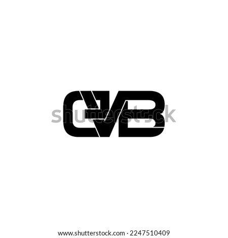 evb typography letter monogram logo design