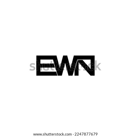 ewn initial letter monogram logo design