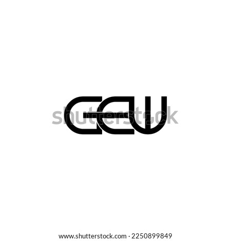 gew typography letter monogram logo design