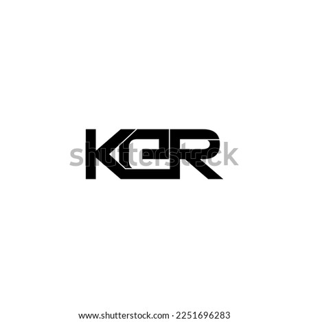 ker initial letter monogram logo design