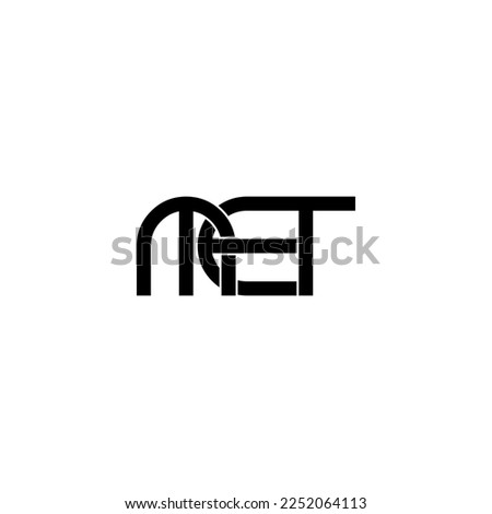 met lettering initial monogram logo design