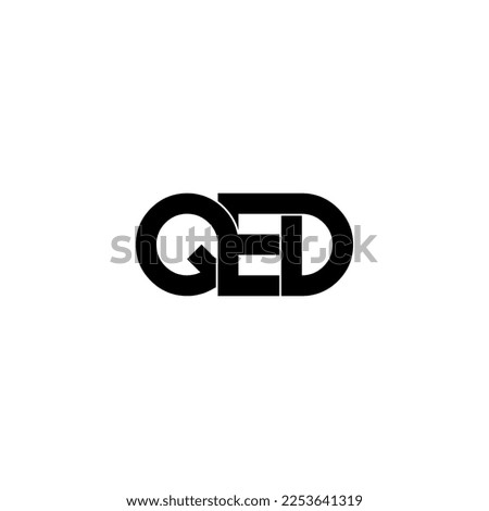 qed initial letter monogram logo design