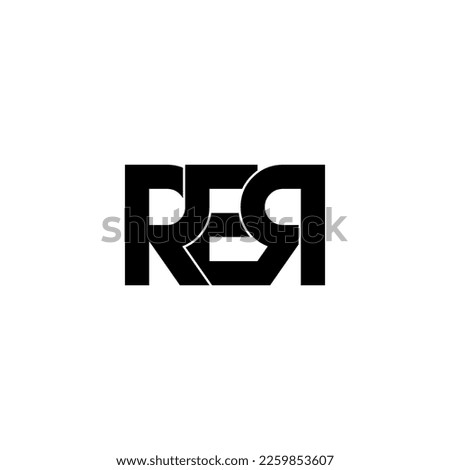 rer lettering initial monogram logo design