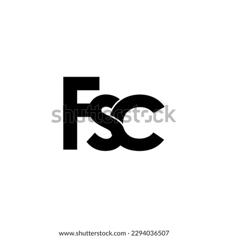 fsc initial letter monogram logo design