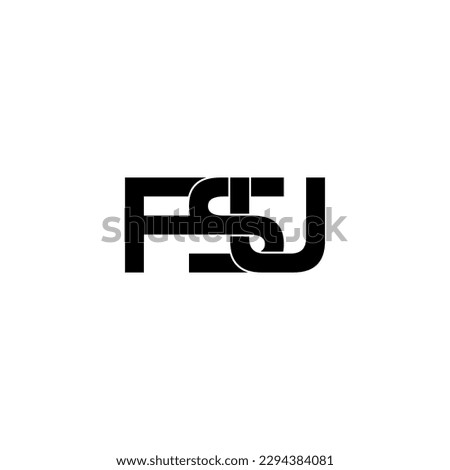 fsu lettering initial monogram logo design