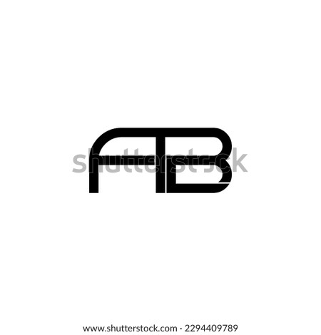 ftb lettering initial monogram logo design