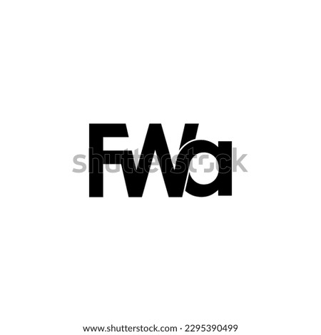 fwa lettering initial monogram logo design