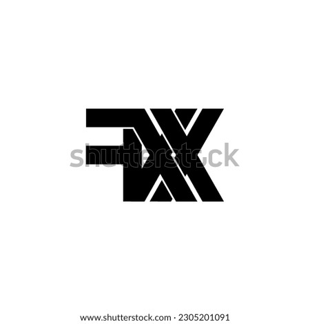 fxx typography letter monogram logo design