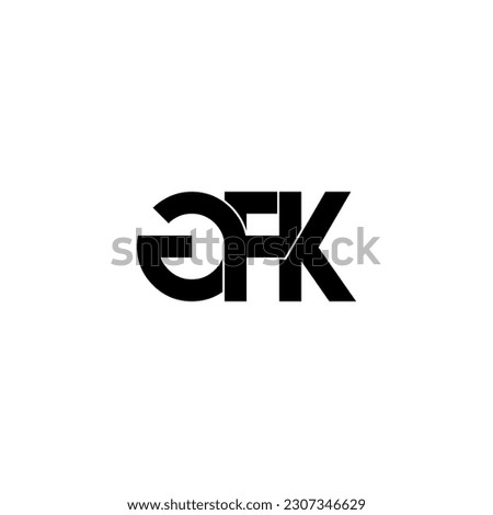 gfk initial letter monogram logo design