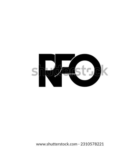 rfo typography letter monogram logo design