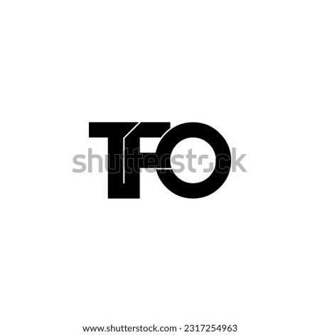 tfo typography letter monogram logo design